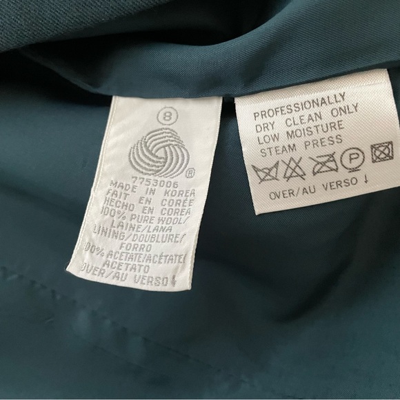 Liz Claiborne Jacket Women’s Green Long Sleeve Four Button Three Pocket Front - Picture 5 of 8